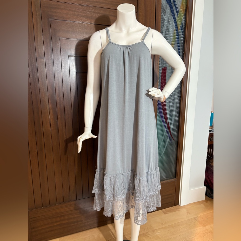 REBORN Slip Dress, Dove Grey, Sz. XL